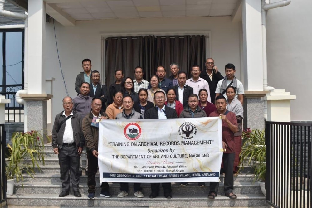 Participants along with the resource persons at the one day training on archival record management training at Benreu on March 28.